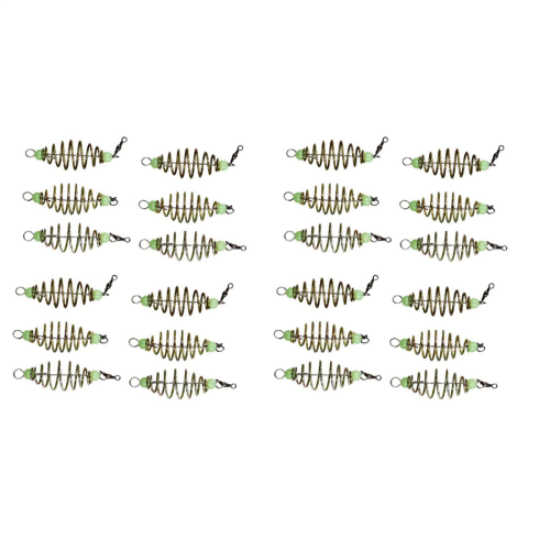 12Pcs Luminous Karpfen Angeln Feeder Spule In-Linie Lockt Korb Köder