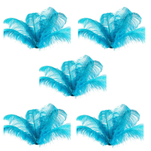 10 Stück Straußenfedern Hochzeit Party Dekoration Seeblau 20-25cm