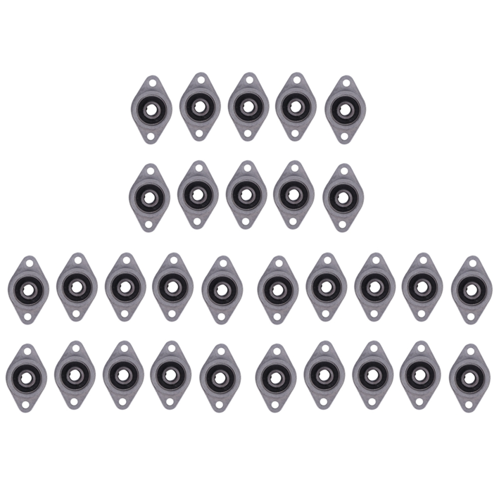 10 Pcs Kfl08 8Mm Diameter Zinc Alloy Bearing Housing Fl08 K08 Silver 4852852613350