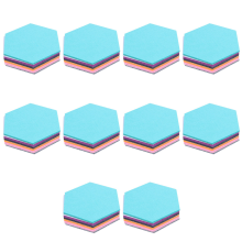 6 kpl kuusikulmaisia huopatauluja, itseliimautuvia muistilappuja, 13,5 x 13,5 x 0,5 cm
