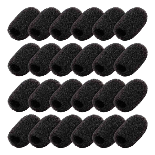 Pacote com 24 mini protetores de esponja de espuma para microfones de lapela e lapela 1