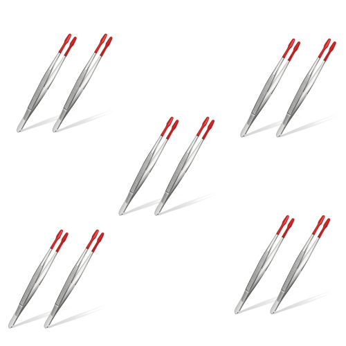 2 Stück Gummispitze PVC Silikon Präzisionspinzette Werkzeug-Rot