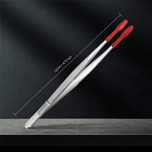 2 Stück Gummispitze PVC Silikon Präzisionspinzette Werkzeug-Rot 1
