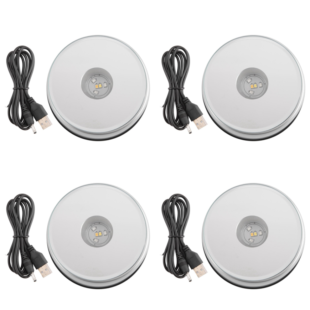 Drehbarer Led-DisplaystäNder Aus Kristall Mit Usb-Kabel-image