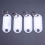 Witte draagbare plastic sleutelhanger-ID-labels, 20 stuks 7