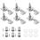 6 τεμάχια ασημένια κουρδιστήρια χορδών κιθάρας (3 για αριστερά + 3 για δεξιά) 2