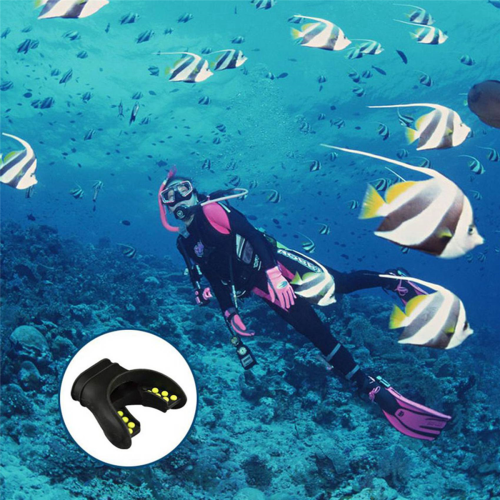 Snorkelmunnstykke, regulator, universal, silikon, gul 1