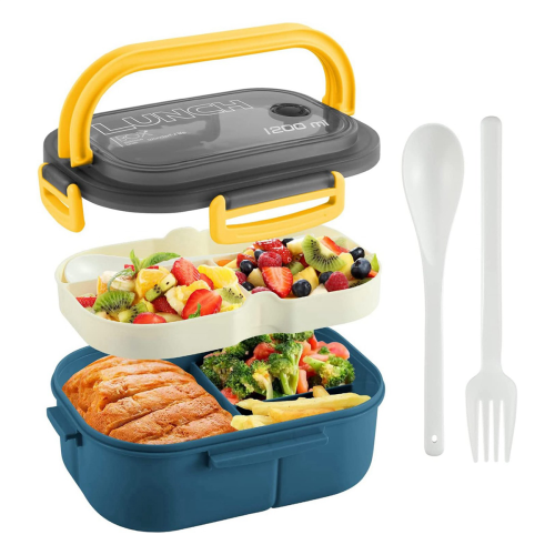 Bento Box Δοχείο Γεύματος Ενηλίκων, Δοχείο Γεύματος Διπλής Επίστρωσης 1200ML 1