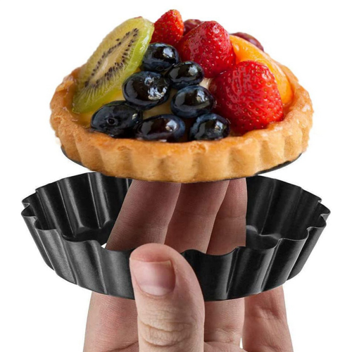 formas para tortas de ovo, mini formas para tortas de 3 polegadas com fundo removível 2