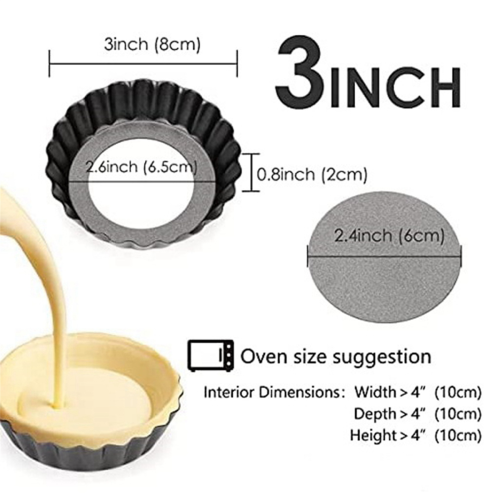 formas para tortas de ovo, mini formas para tortas de 3 polegadas com fundo removível 1