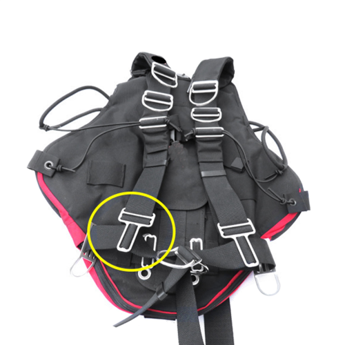 Scuba Diving Sidemount Webbing Strap Keeper voor 5cm Webbing BCD 1 2