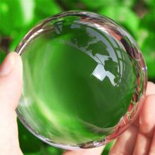 Glob de cristal transparent colorat, recuzită, decor cu bile, 30 mm