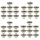 10Pcs Kitchen Cabinet Dresser Door Drawer Ring Pull (Antique Brass) 1