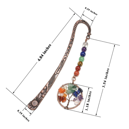 Chakra Crystal Bookmark Vintage Bookmarks for Women Student Teacher 1