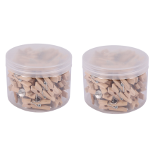 Piuneze cu cleme din lemn, 50 bucăți, pioneze, cleme, culoare naturală