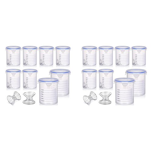 8 sets verfcontainers met mengbal, bewaarbekers voor retoucheerverf