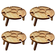 Masă de picnic pliabilă și portabilă, masă de picnic din lemn pentru uz exterior, mică
