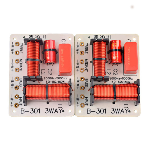2Pcs 150W 3Way Audio Speaker Crossover Treble+Midrange+Bass Crossover 2