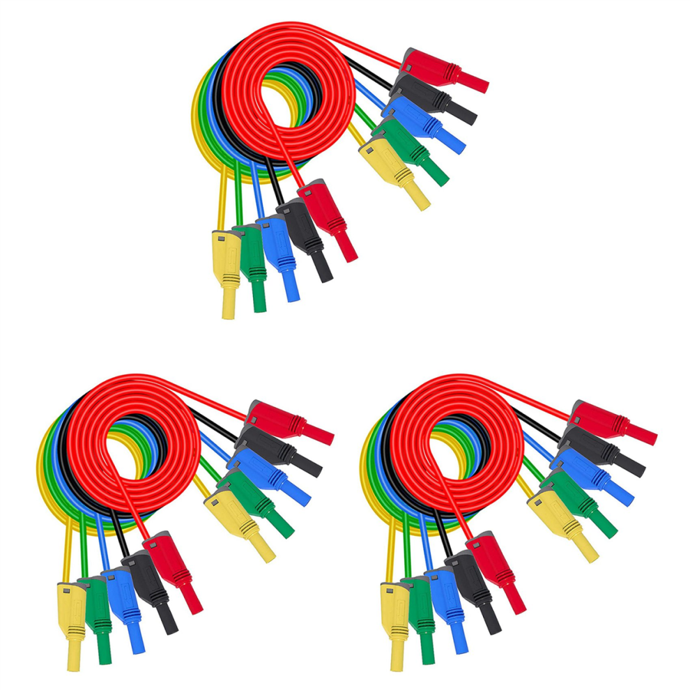 5Pcs Banana Plug Silicone Test Leads 4Mm 4852852635277