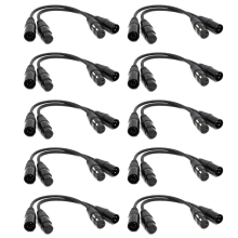 XLR Male 3 Pin to XLR Female 5 Pin for Microphone Stage Light