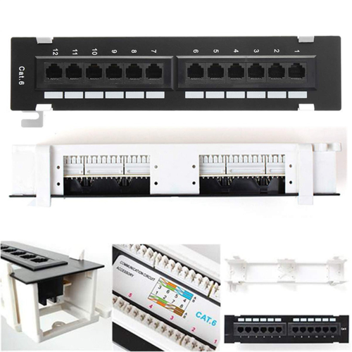 Network Tool Kit 12 Port CAT6 Patch Panel RJ45 with Wall Bracket 2