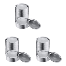 50 Pcs Wide Mouth 86MM Jar Lids,Reusable Silverwith Seals Rings