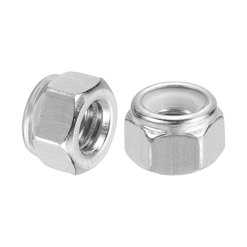 100 Pcs Stainless Steel Self-Locking Hex Lock Nuts For Industrial Construction Fasteners 5/16'-18 Refï¼Rfh 354398662594
