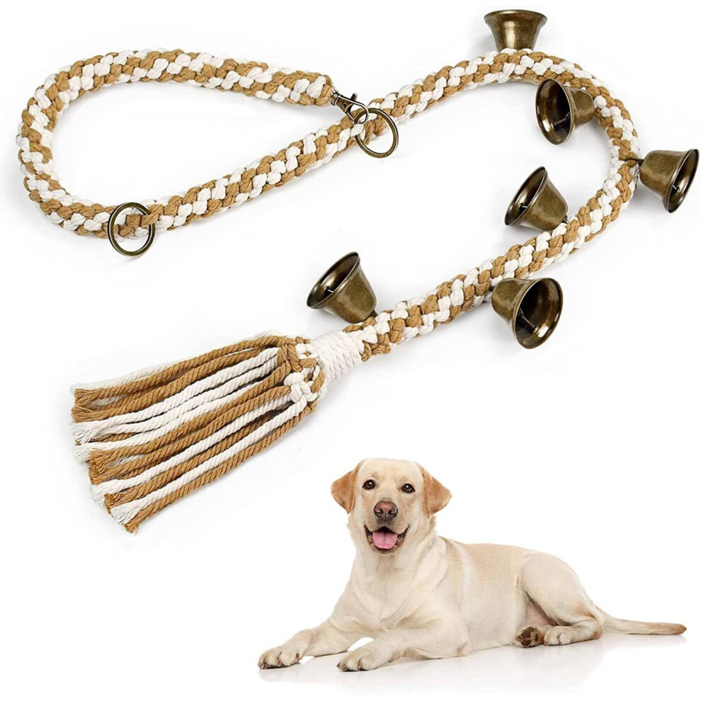 2Pcs Dog Doorbell, Dog Trainer, Pet Doorbell Rope, HandWoven Wooden Bead Bell Hanging Rope, Cat Toy./210, 21213