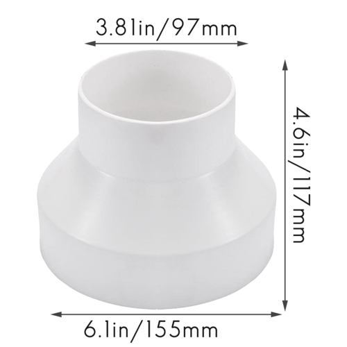 Ventilatiebuis verloopstuk adapter buis luchtkanaal adapter (150-100mm) 2