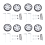 60x13mm set med 2 reservhjul för resväskor, reparationssatser 3