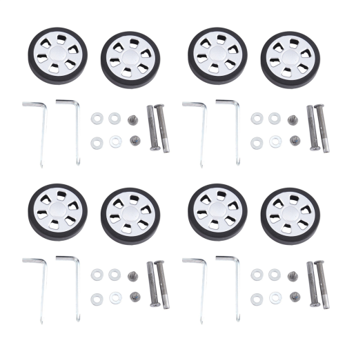 60x13mm set med 2 reservhjul för resväskor, reparationssatser 2