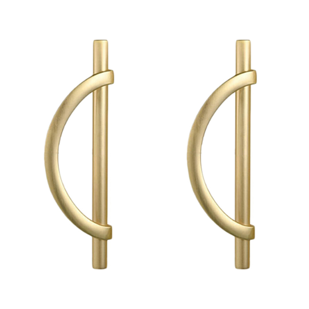 2Pcs Gold Cabinet Pulls Drawer Pulls Half Moon Shape Cabinet Pulls A 4852852641919