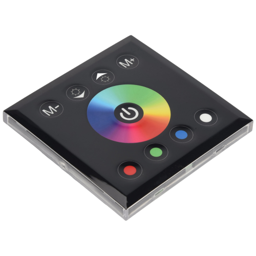 DC12V-24V RGB / RGBW vægmonteret touchpanelcontroller sort 2