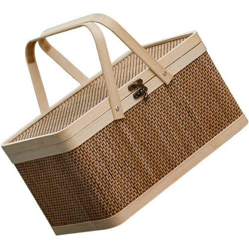 Coș de bambus Coș țesut natural, ecologic Coș de picnic din bambus 2