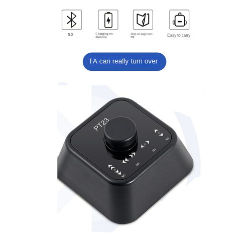 Rechargeable Wireless Foot Switch for Tablet Smartphone E-Books Black 2