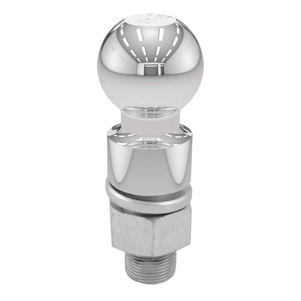 40035 Chrome Trailer Hitch Ball, 10,000 Lbs, 2Inch Rise, 25/16Inch Diameter, 11/4 X 25/8Inch Shank, Silver 818268537813