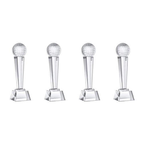 Troféu de golfe de cristal de 9 x 2,8 polegadas para torneios de golfe para adultos e crianças