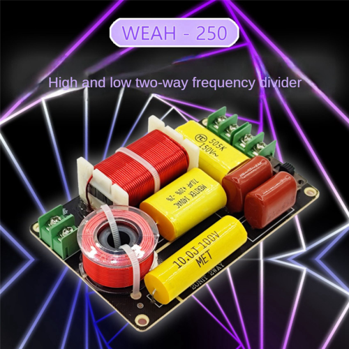 2Pcs -250 250W 2 Way Frequency Divider Tweeter Bass Crossover 2