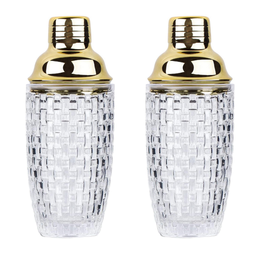 13Oz glass cocktail shaker sett - glass shaker gull
