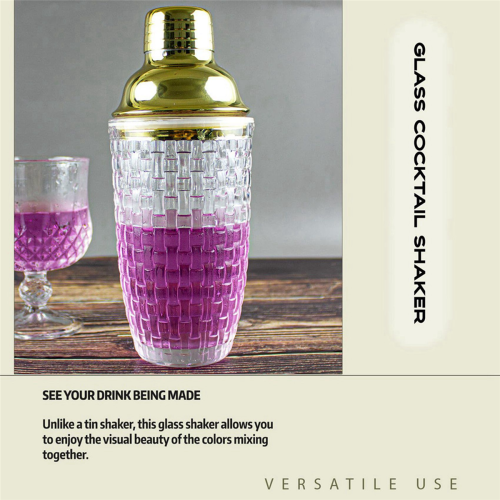 13Oz glass cocktail shaker sett - glass shaker gull 1