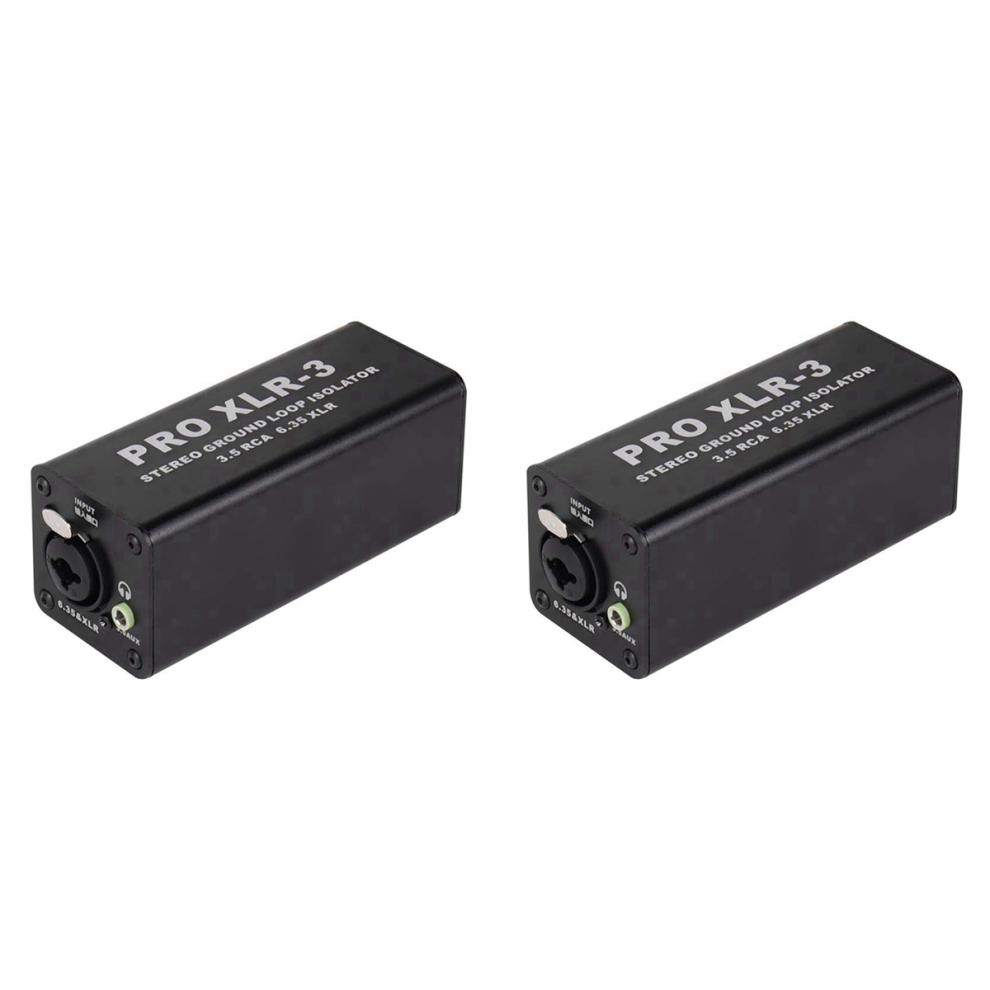 Photos - Other for Computer Markenlos PRO XLR-3 Stereo Ground Loop Isolator 3.5 6.35 XLR Audio for PC 