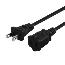 3m Long Polarized US 2-Prong Male-Female Extension Power Cord Cable