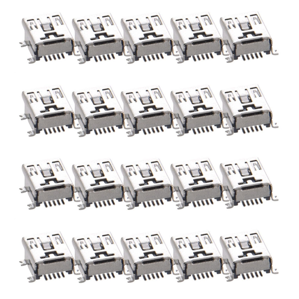 Photos - Cable (video, audio, USB) Markenlos 5 Pcs USB Type B Female Port 5-Pin 180 Degree SMD SMT PCB Jack Socket 