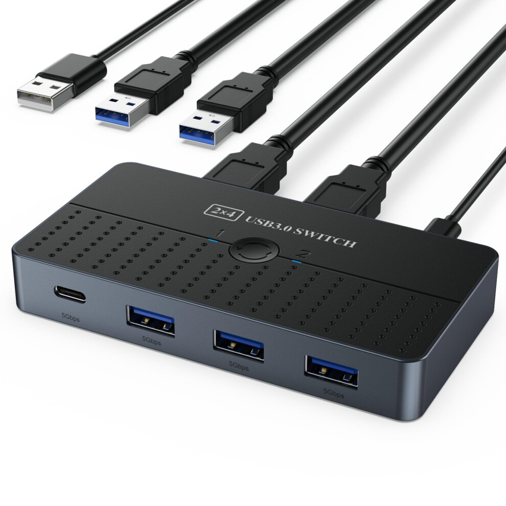 Efficient Usb3.0 Switcher For Two Computer Controller 4 Device Easy Access For Multiple Screen 354398664345