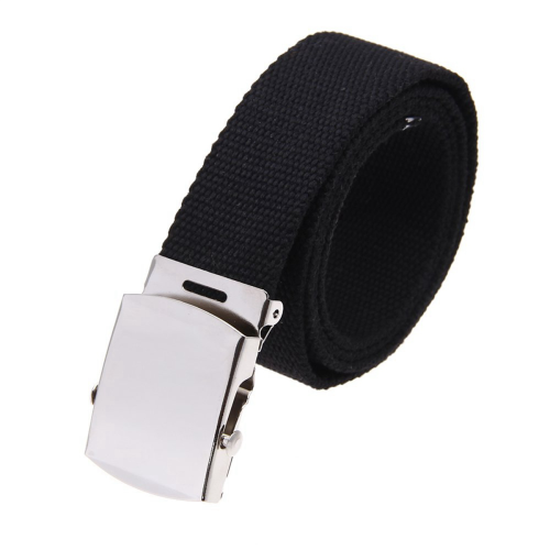Curea din material textil, curea din material textil, curea din chingi, neagră, bărbătească, 38 mm 1