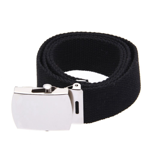 Curea din material textil, curea din material textil, curea din chingi, neagră, bărbătească, 38 mm 2