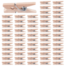 Mini Wooden Clothes Photo Paper Peg Clothespin Craft Clips 25mm 40pcs