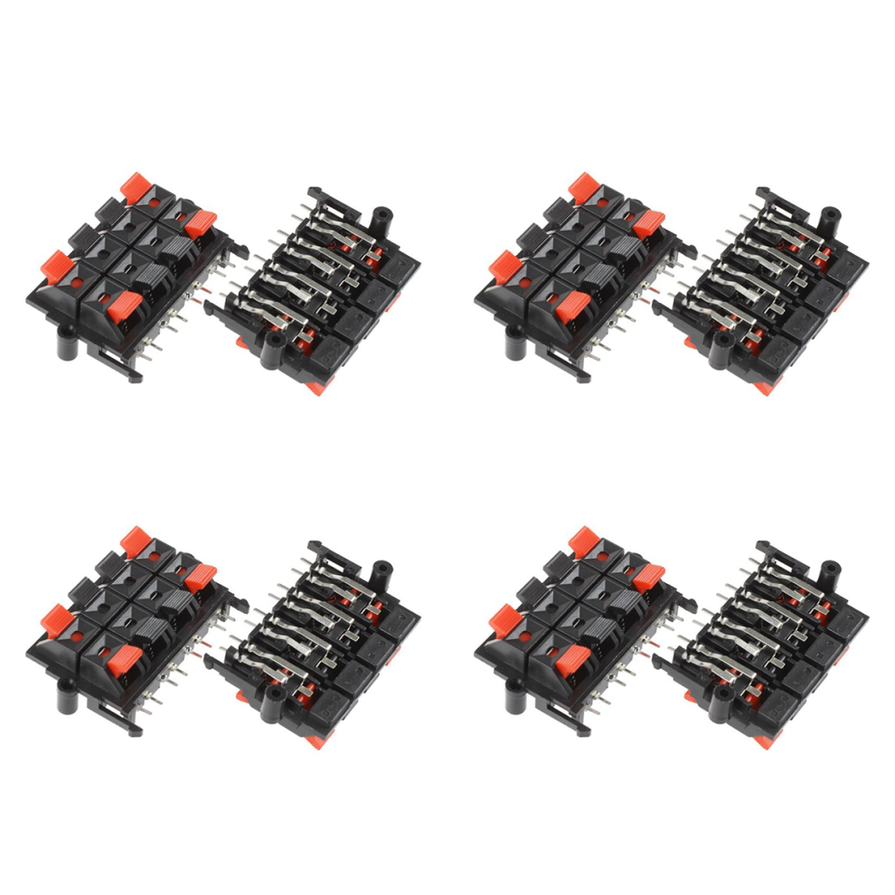 2X 64X40x20mm 8 Positions Push In Jack Spring Load Speaker Terminals 4852852655923