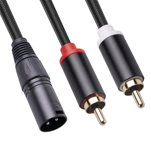 Stereolydkabel forsterker blandet plugg AV-kabel 1M 2