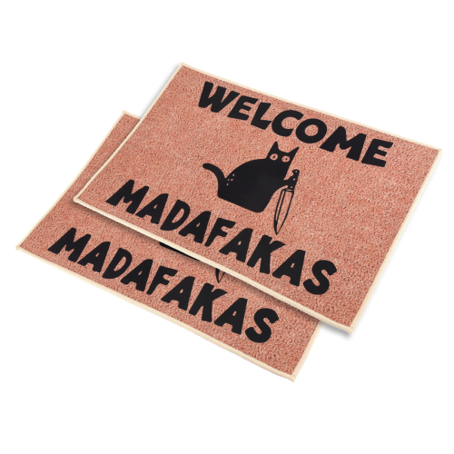Dark Cat Welcome Madafakas Full Print Doormat Fun Doormat 2